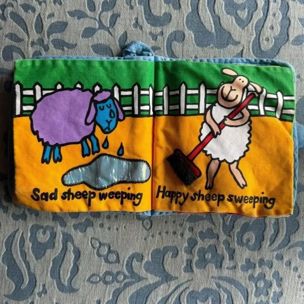 Retired Jellykitten My Sheep Book Soft Cloth Activity Book Jellycat Sensory